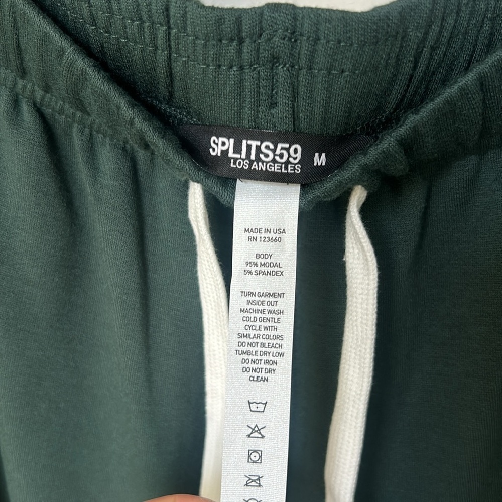 Splits59 Andie Drawstring Sweatpants Military Green New with tags size medium - Picture 7 of 9
